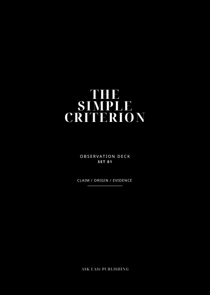 The Simple Criterion observation deck